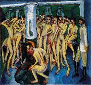 Ernst Ludwig Kirchner The soldier bath or Artillerymen USA oil painting artist
